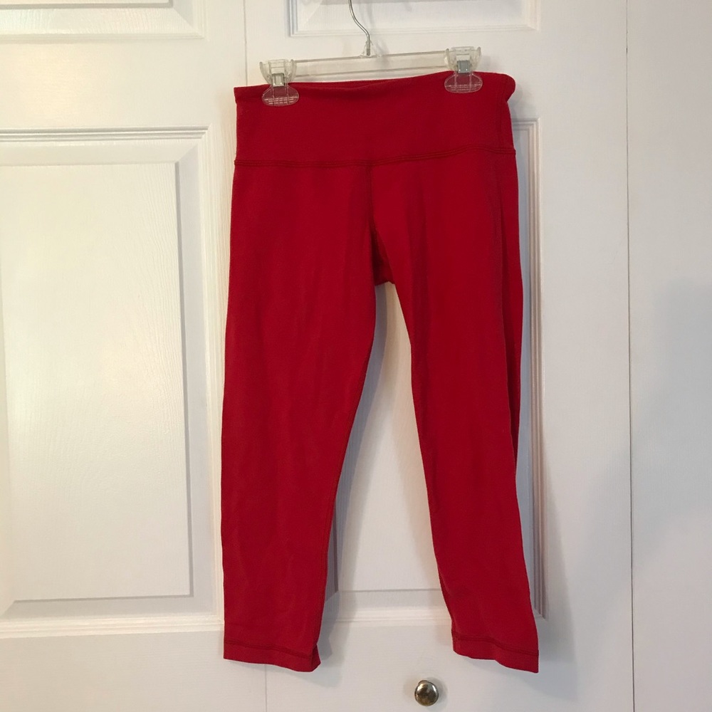 Size 6 Red Lululemon Crop